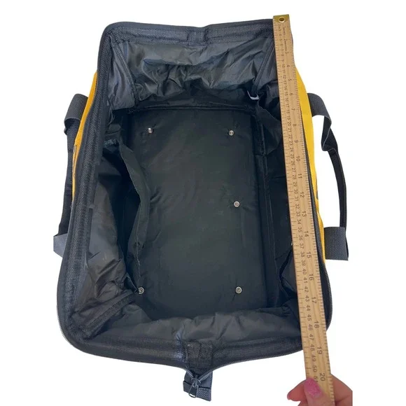 DEWALT 20 Inch Heavy Duty Tool Bag Yellow Black Wide Mouth Storage Organizer - Picture 4 of 11
